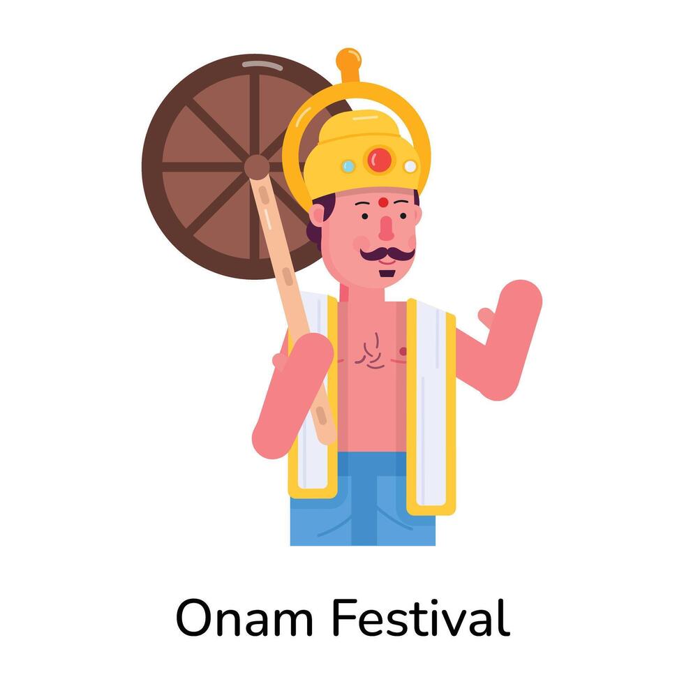 Trendy Onam Festival vector
