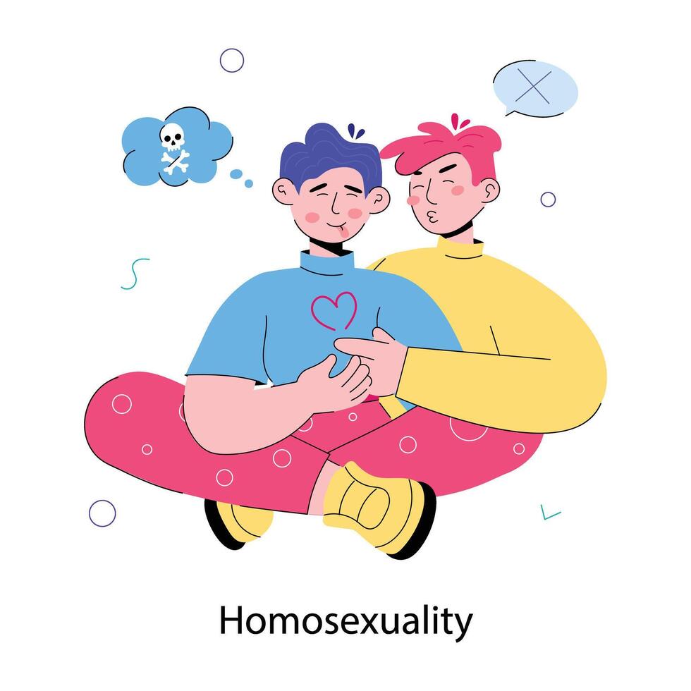 Trendy Homesexuality Concepts vector