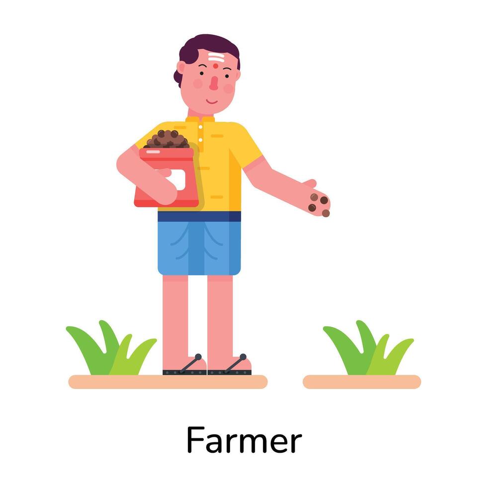 Trendy Farmer Concepts vector