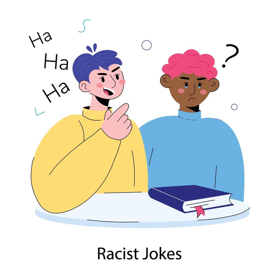 Trendy Racist Jokes vector