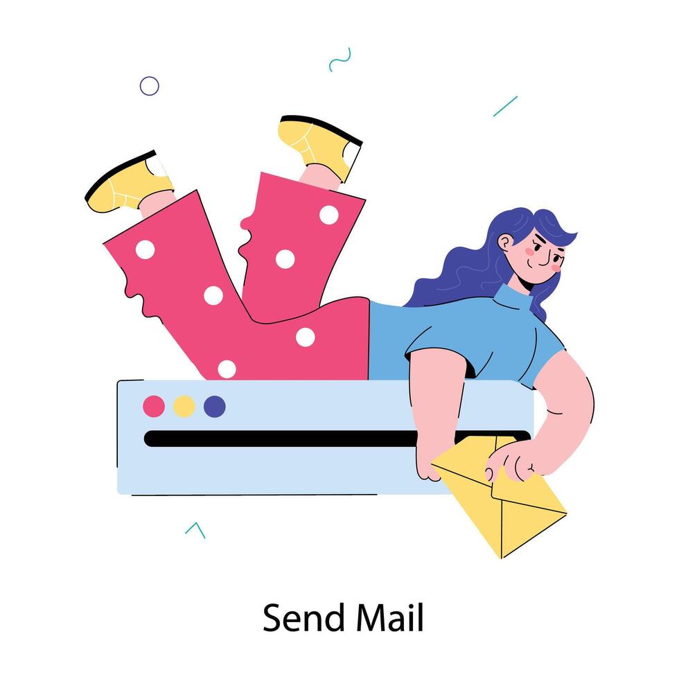 Trendy Send Mail vector