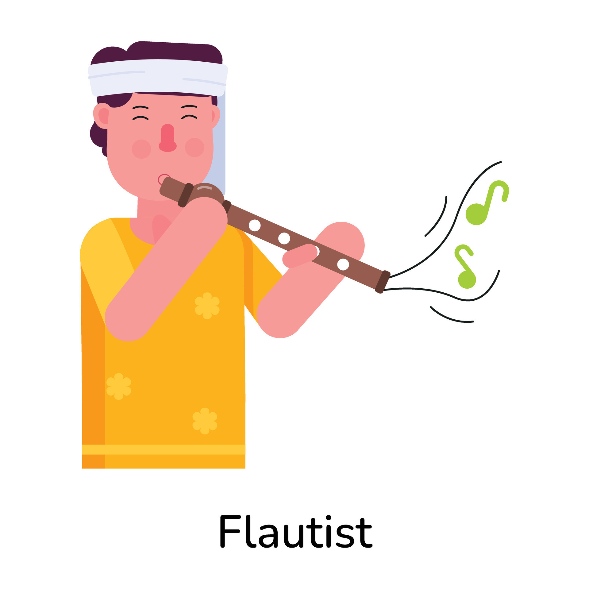 Trendy Flautist Concepts 43201351 Vector Art at Vecteezy