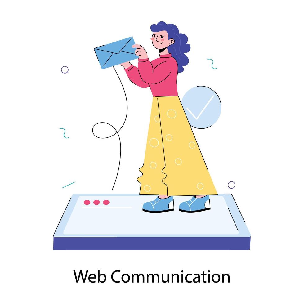 Trendy Web Communication vector
