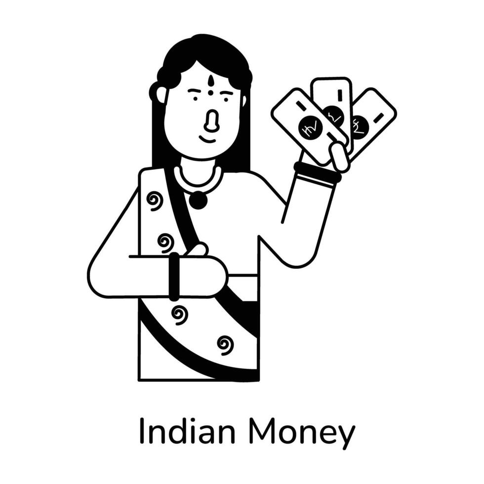 Trendy Indian Money vector