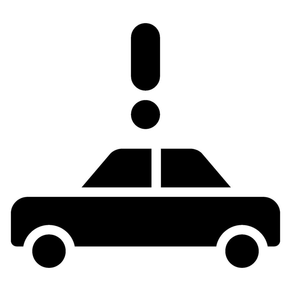 icono de glifo de coche vector