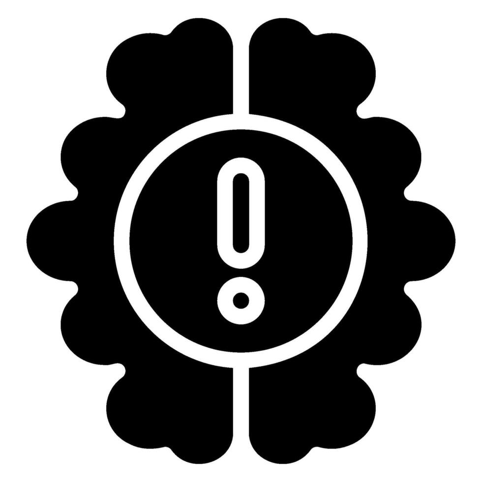 brain glyph icon vector