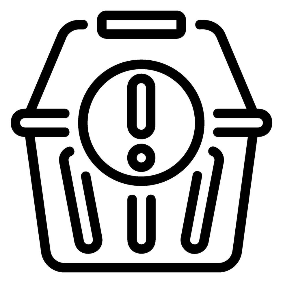 basket line icon vector