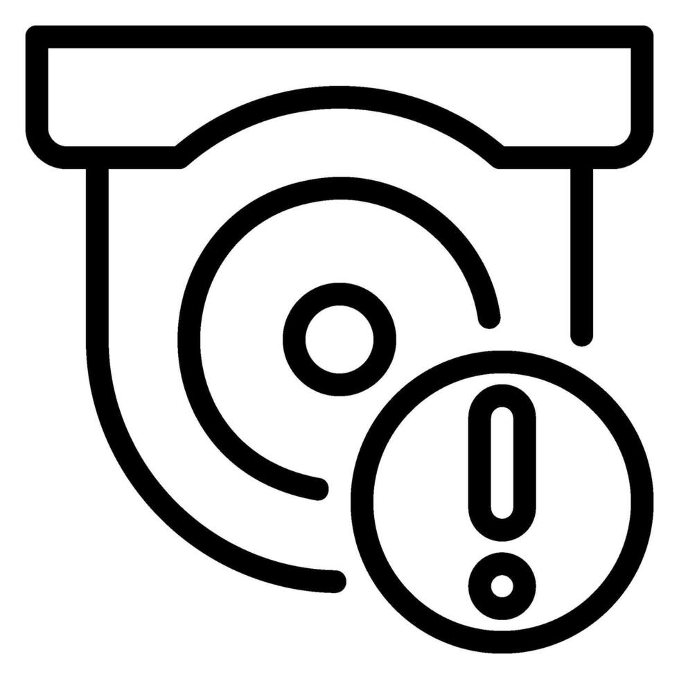 cctv camera line icon vector