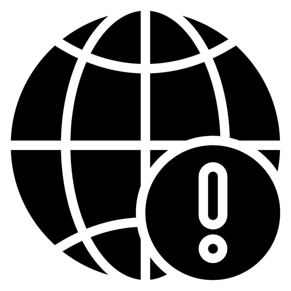 icono de glifo global vector