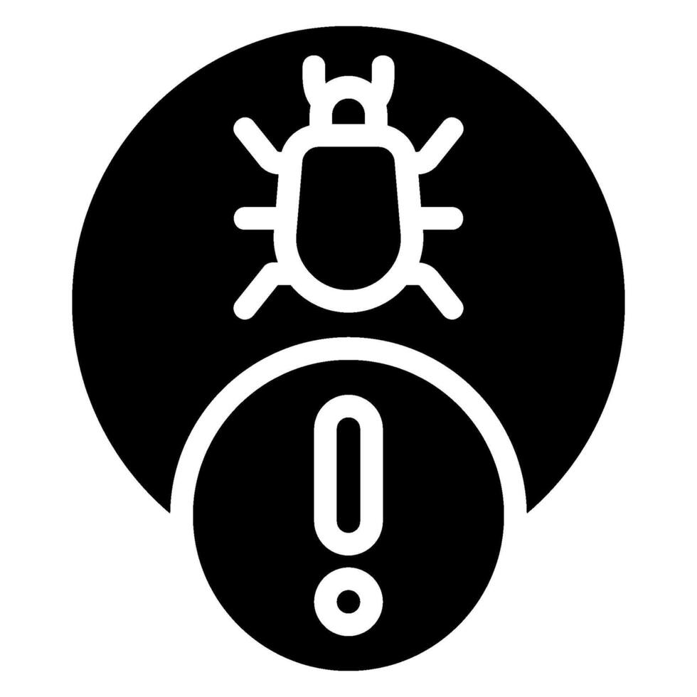bug glyph icon vector
