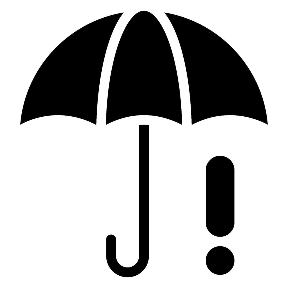 icono de glifo de paraguas vector