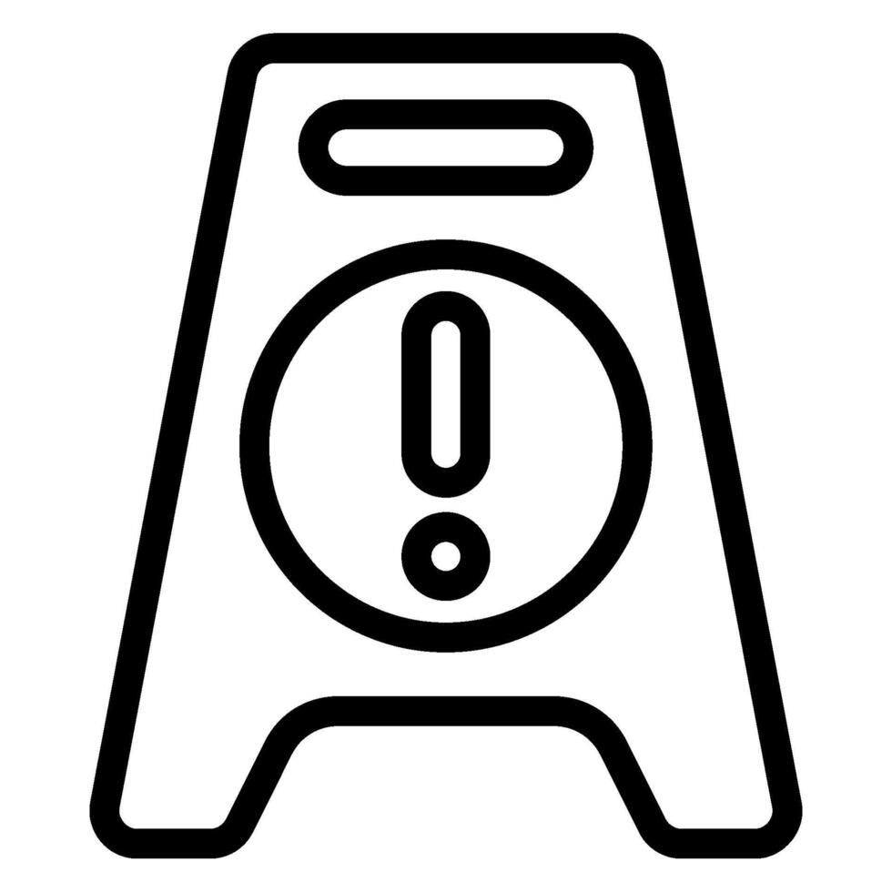 wet floor line icon vector