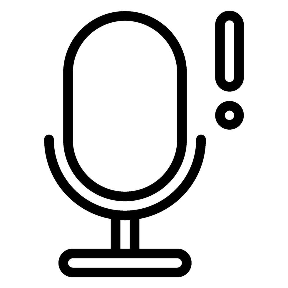 mic line icon vector