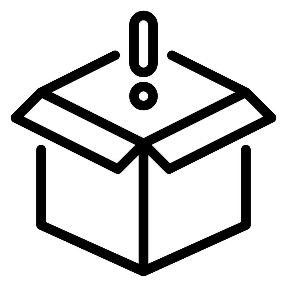 parcel line icon vector