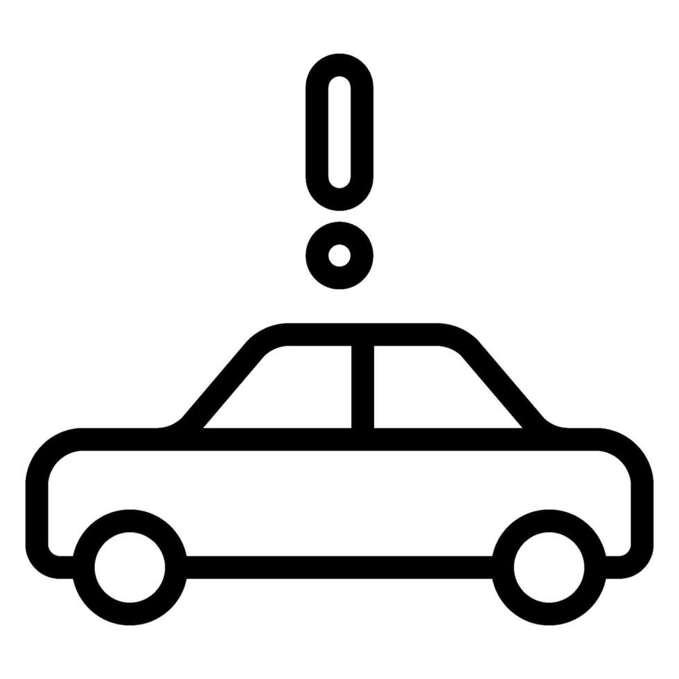 icono de línea de coche vector