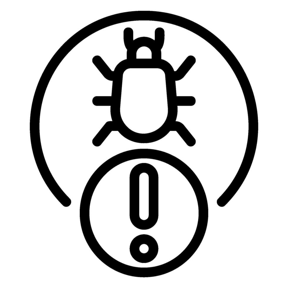 bug line icon vector