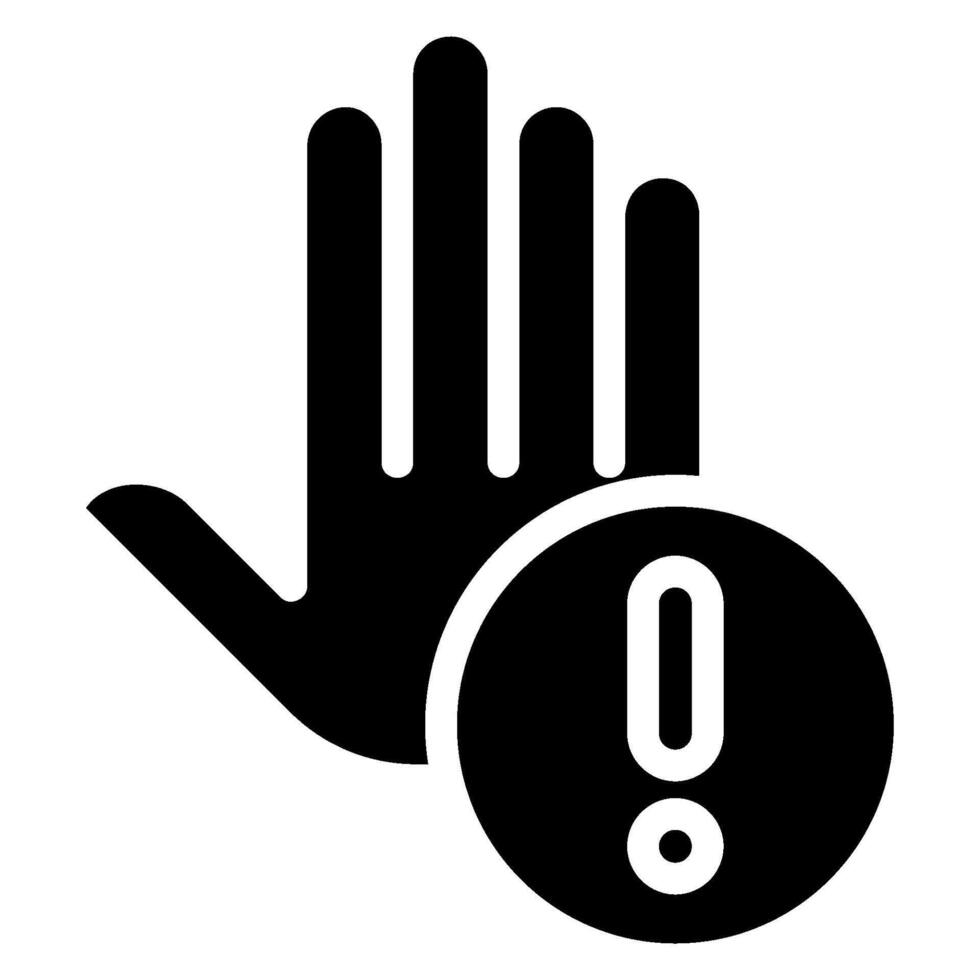 hand glyph icon vector