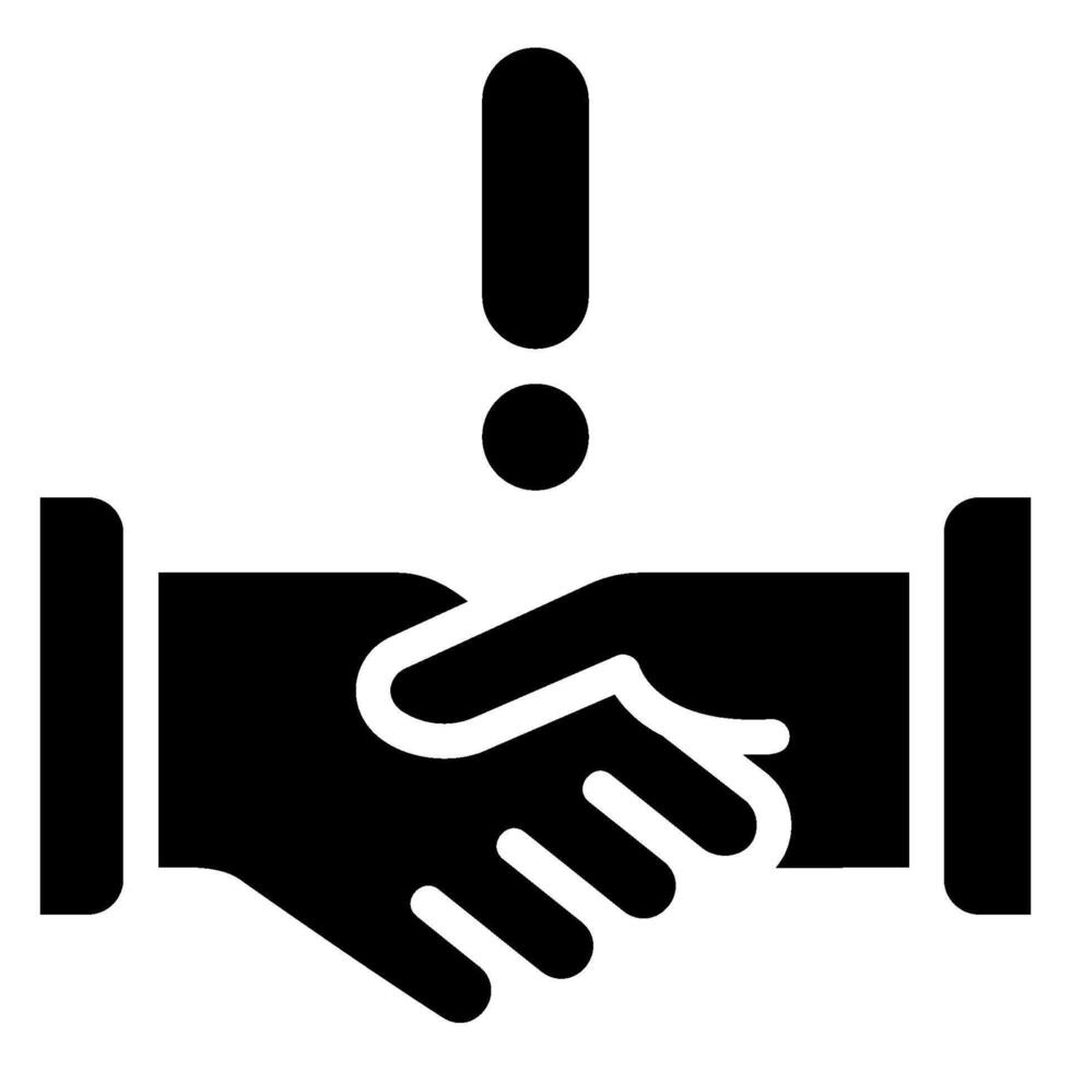 handshake glyph icon vector