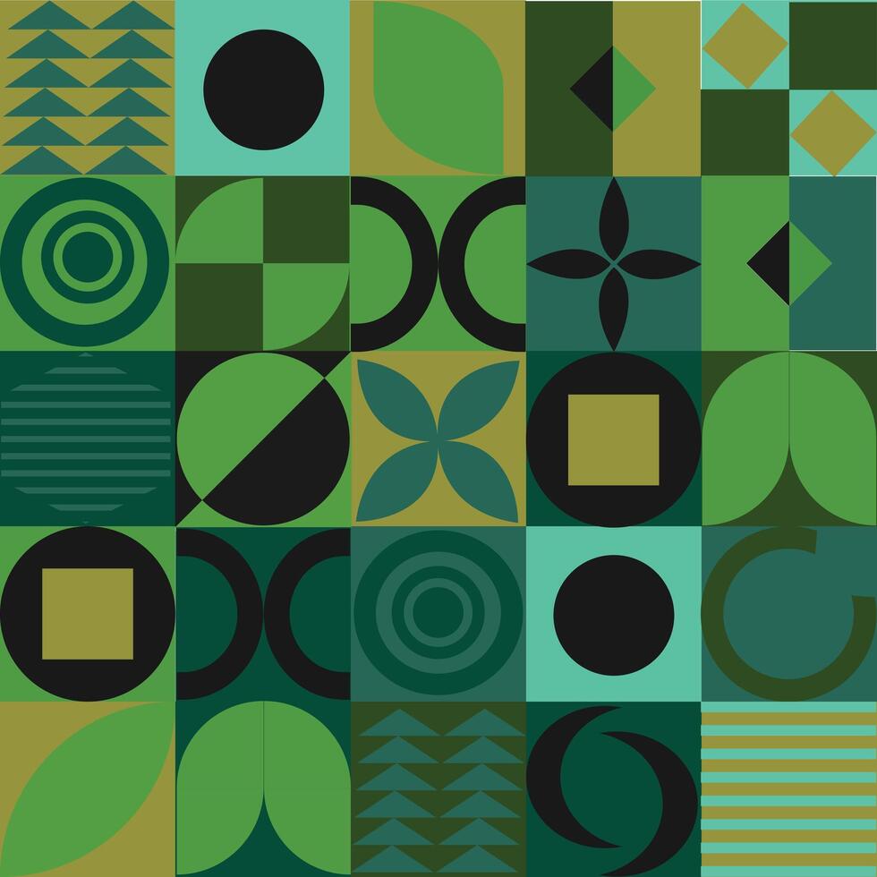 Premium geometric bauhaus pattern design vector