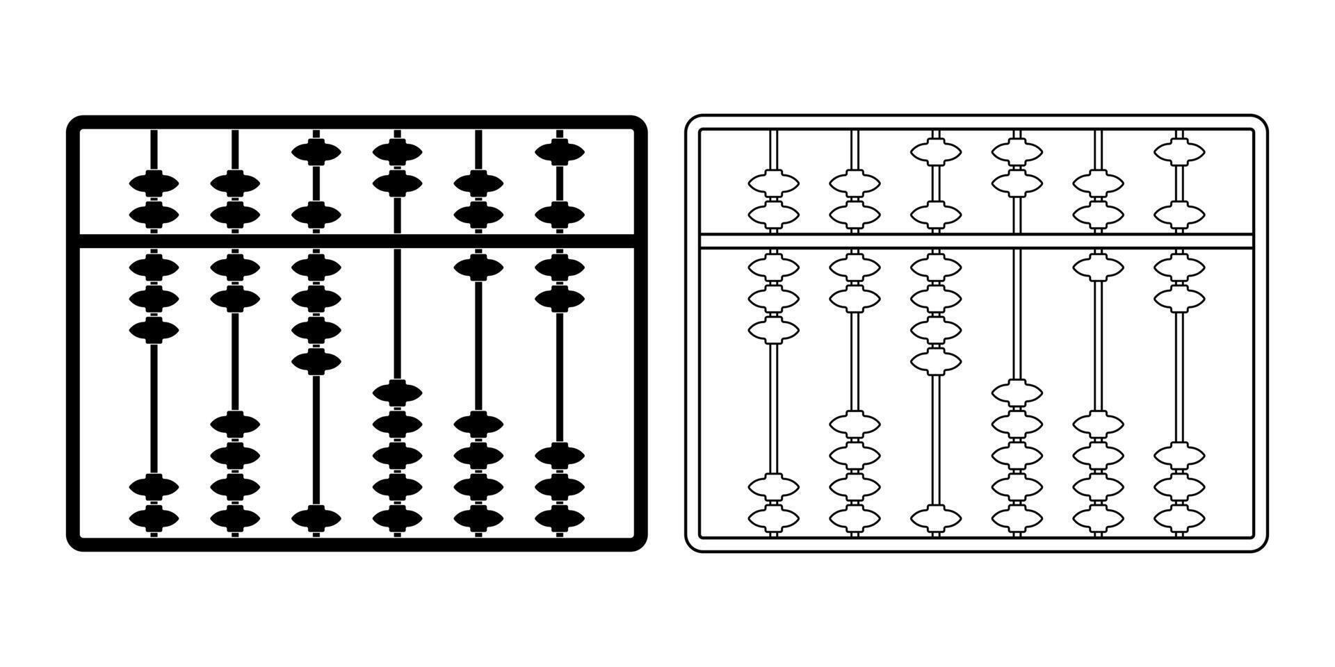 Abacus icon set isolated on white background vector