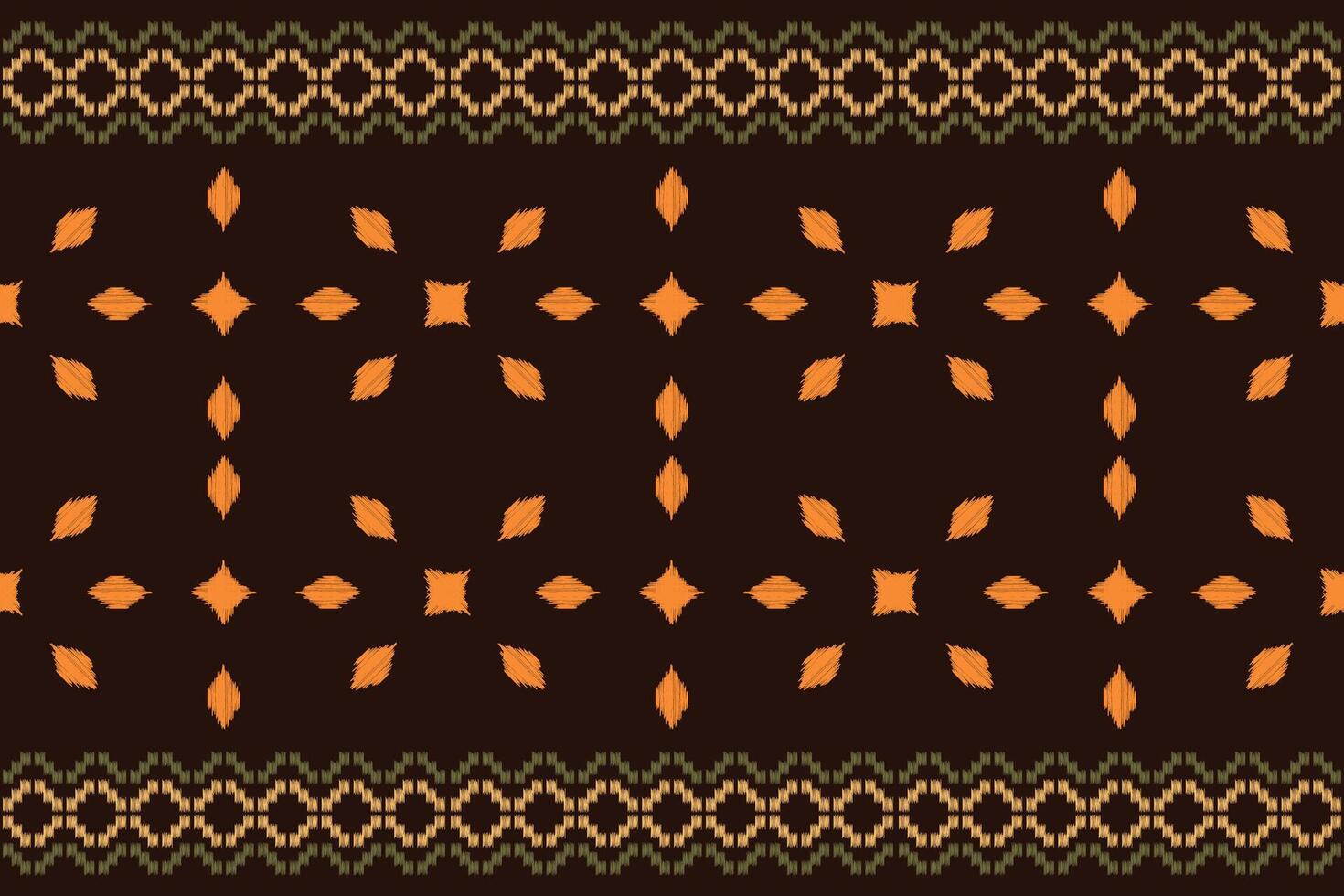 Traditional Ethnic ikat motif fabric pattern background geometric .African Ikat embroidery Ethnic oriental pattern brown background wallpaper. Abstract,,illustration.Texture,frame,decoration. vector