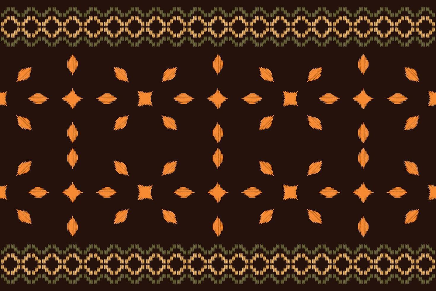 Traditional Ethnic ikat motif fabric pattern background geometric .African Ikat embroidery Ethnic oriental pattern brown background wallpaper. Abstract,,illustration.Texture,frame,decoration. vector