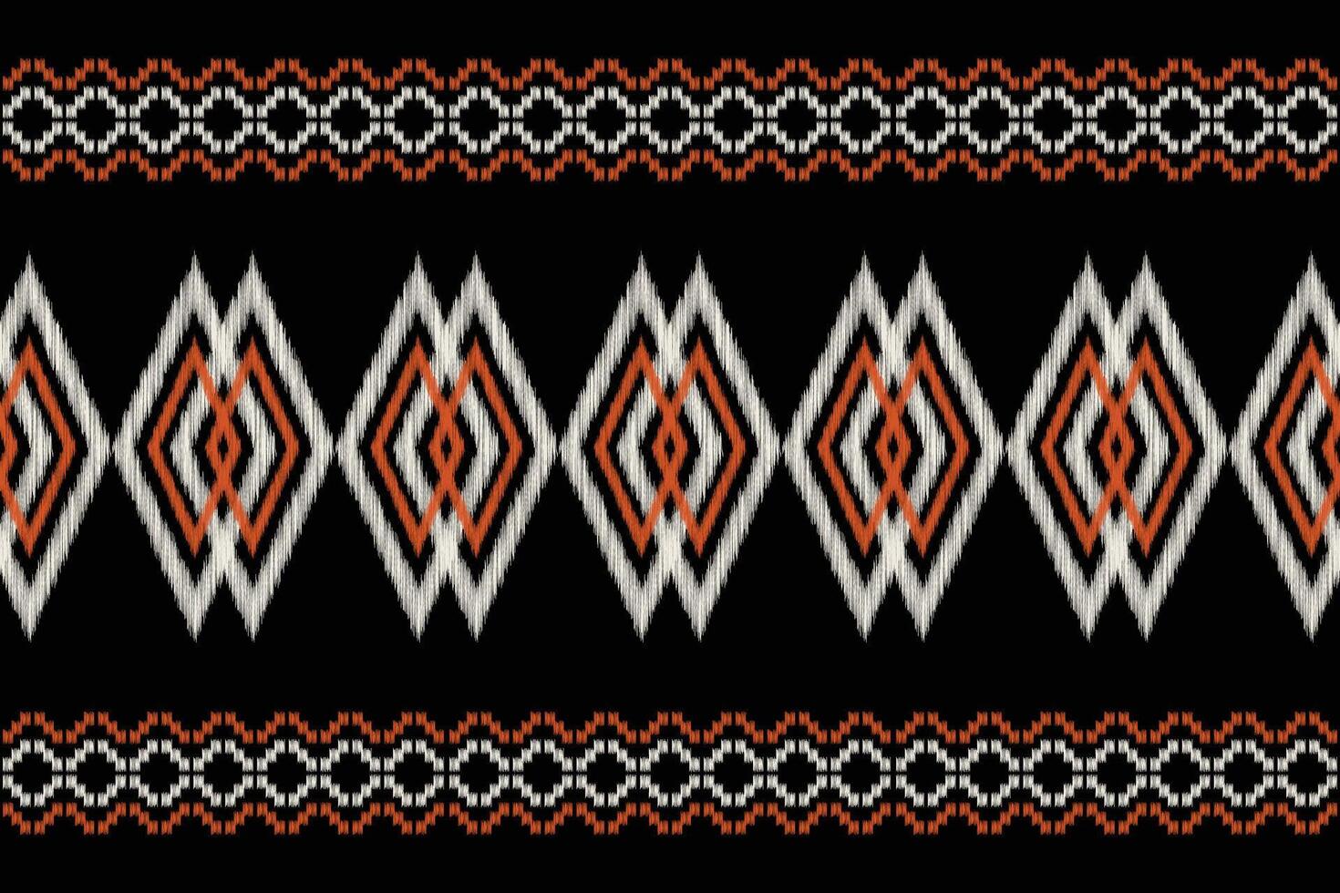 tradicional étnico ikat motivo tela antecedentes modelo geométrico .africano ikat bordado étnico oriental modelo negro antecedentes fondo de pantalla. resumen, ilustración.textura, marco, decoración. vector