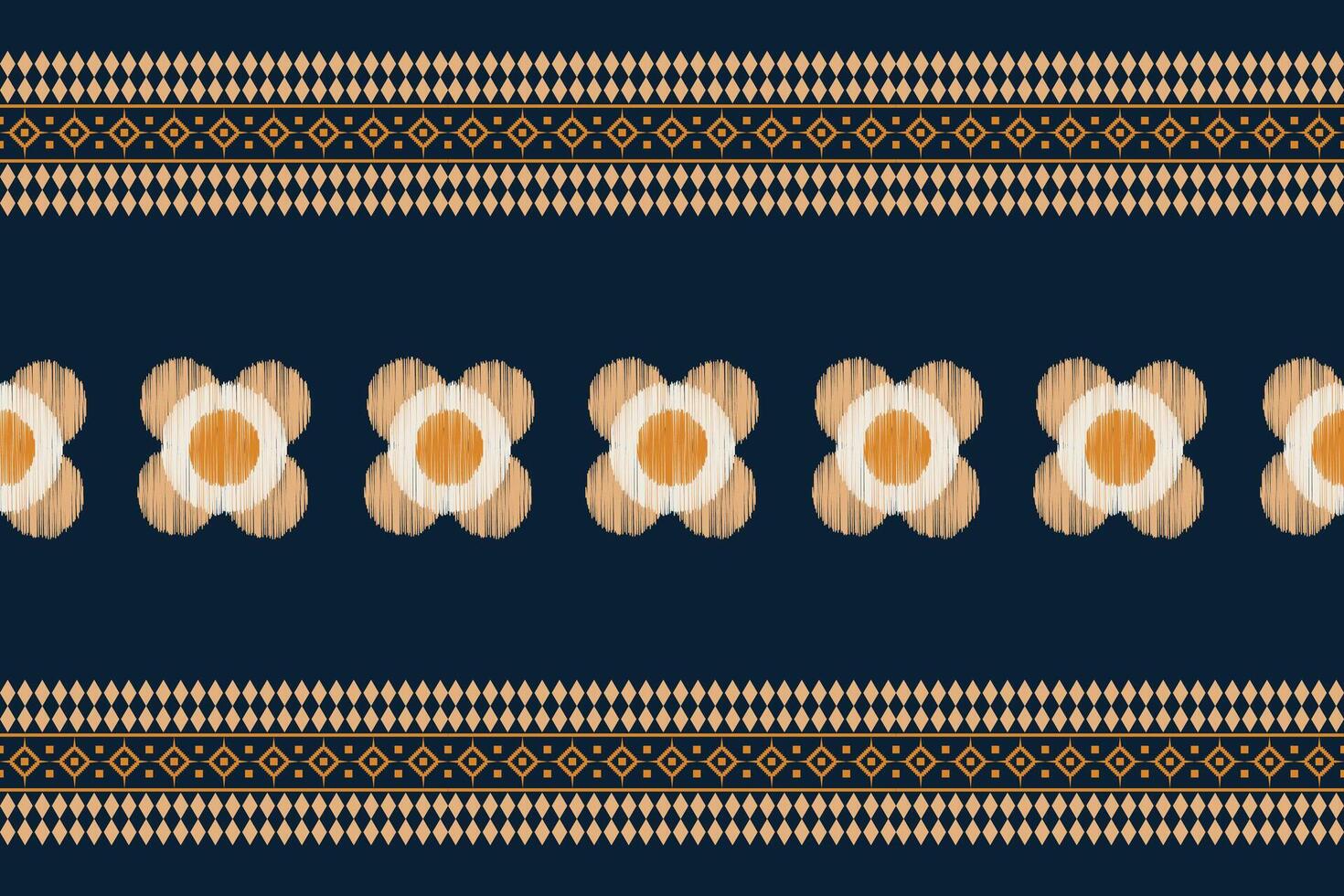 Traditional Ethnic ikat motif fabric pattern geometric style.African Ikat embroidery Ethnic oriental pattern blue background wallpaper. Abstract,,illustration.Texture,frame,decoration. vector