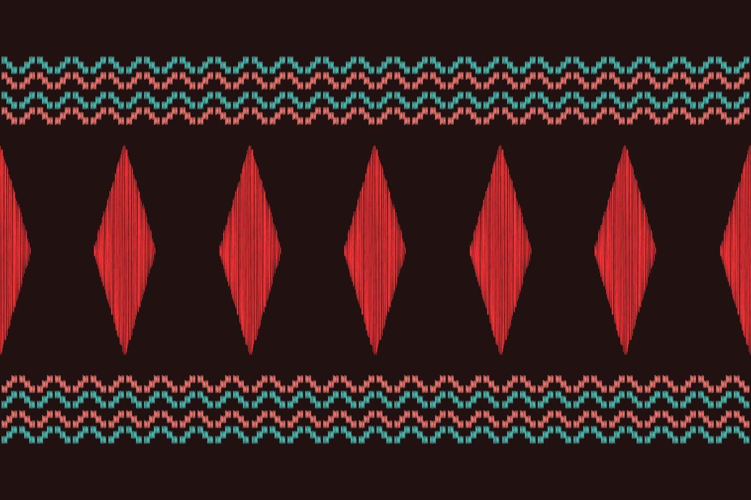 Traditional Ethnic ikat motif fabric pattern background geometric .African Ikat embroidery Ethnic oriental pattern brown background wallpaper. Abstract,,illustration.Texture,frame,decoration. vector