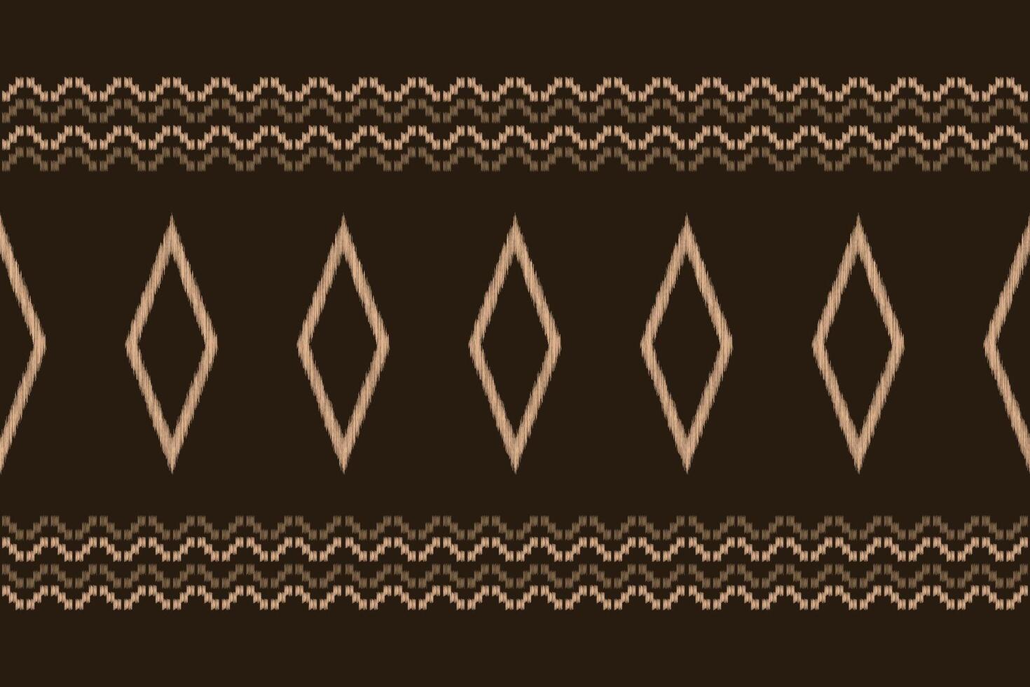 Traditional Ethnic ikat motif fabric pattern background geometric .African Ikat embroidery Ethnic oriental pattern brown background wallpaper. Abstract,,illustration.Texture,frame,decoration. vector