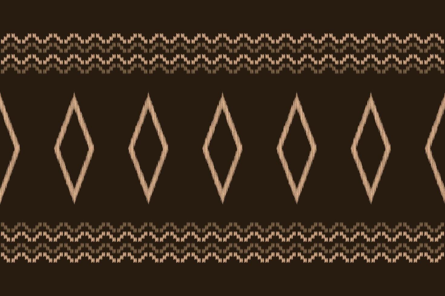 tradicional étnico ikat motivo tela modelo antecedentes geométrico .africano ikat bordado étnico oriental modelo marrón antecedentes fondo de pantalla. resumen, ilustración.textura, marco, decoración. vector