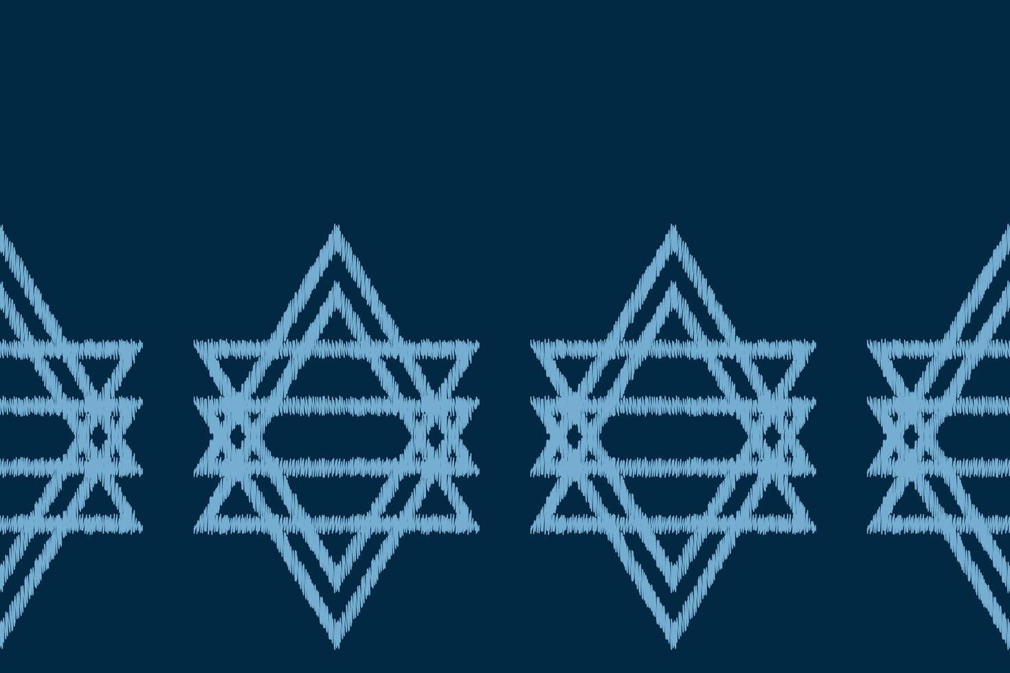 Traditional Ethnic ikat motif fabric pattern geometric style.African Ikat embroidery Ethnic oriental pattern blue background wallpaper. Abstract,,illustration.Texture,frame,decoration. vector