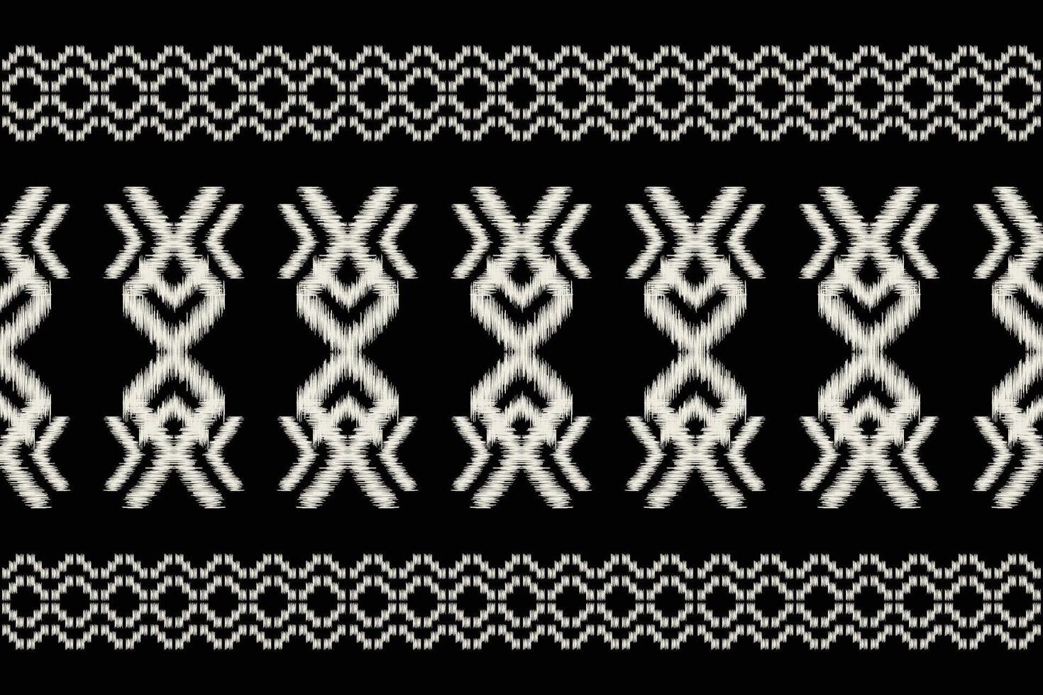 Traditional Ethnic ikat motif fabric background pattern geometric .African Ikat embroidery Ethnic oriental pattern black background wallpaper. Abstract,,illustration.Texture,frame,decoration. vector