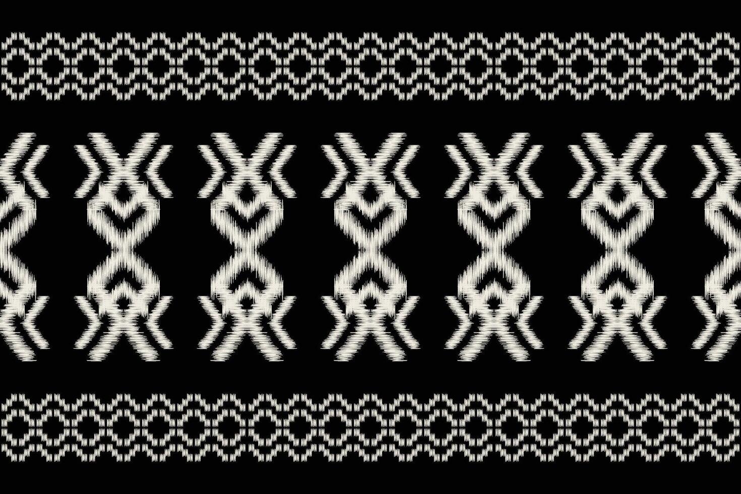 Traditional Ethnic ikat motif fabric background pattern geometric .African Ikat embroidery Ethnic oriental pattern black background wallpaper. Abstract,,illustration.Texture,frame,decoration. vector