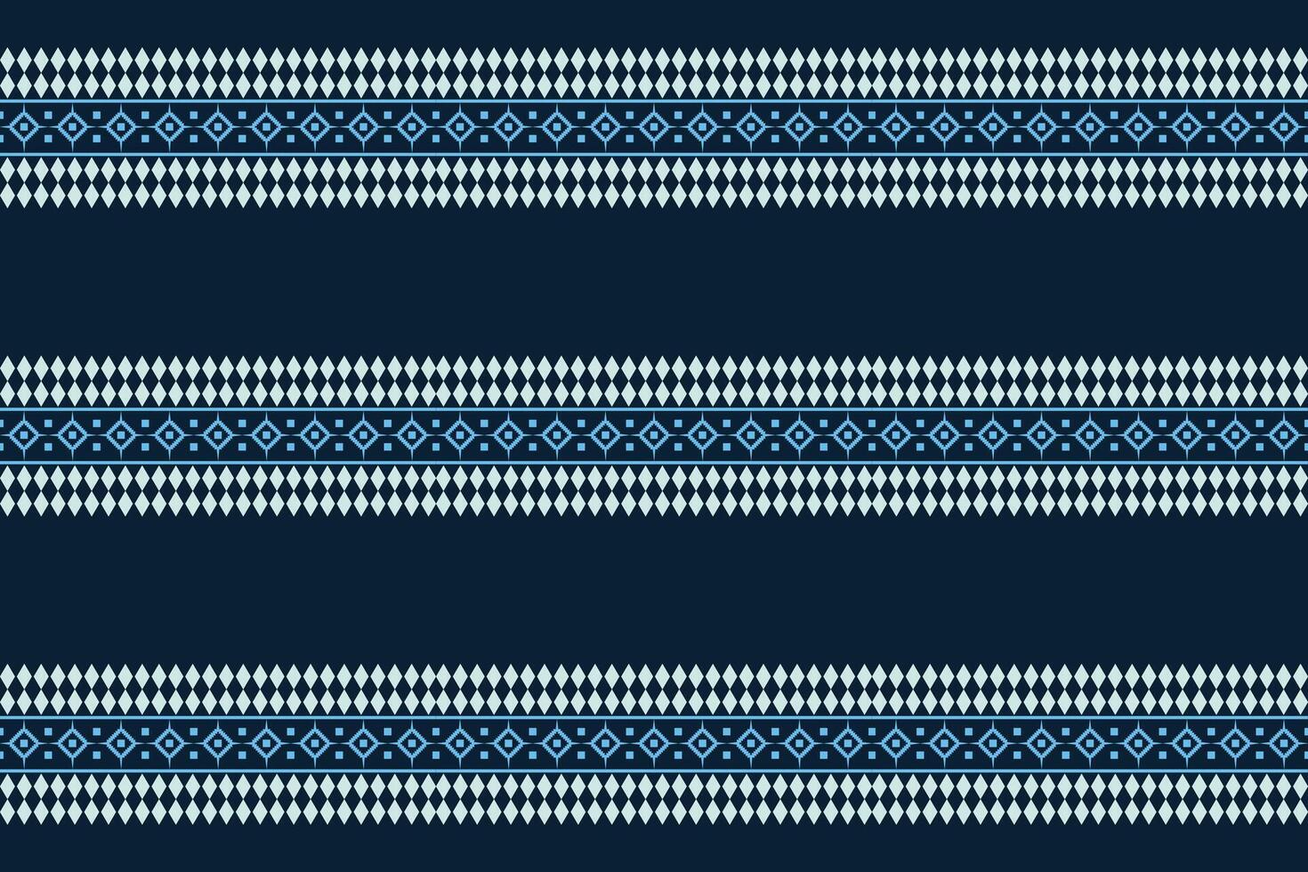 Traditional Ethnic ikat motif fabric pattern geometric style.African Ikat embroidery Ethnic oriental pattern blue background wallpaper. Abstract,,illustration.Texture,frame,decoration. vector