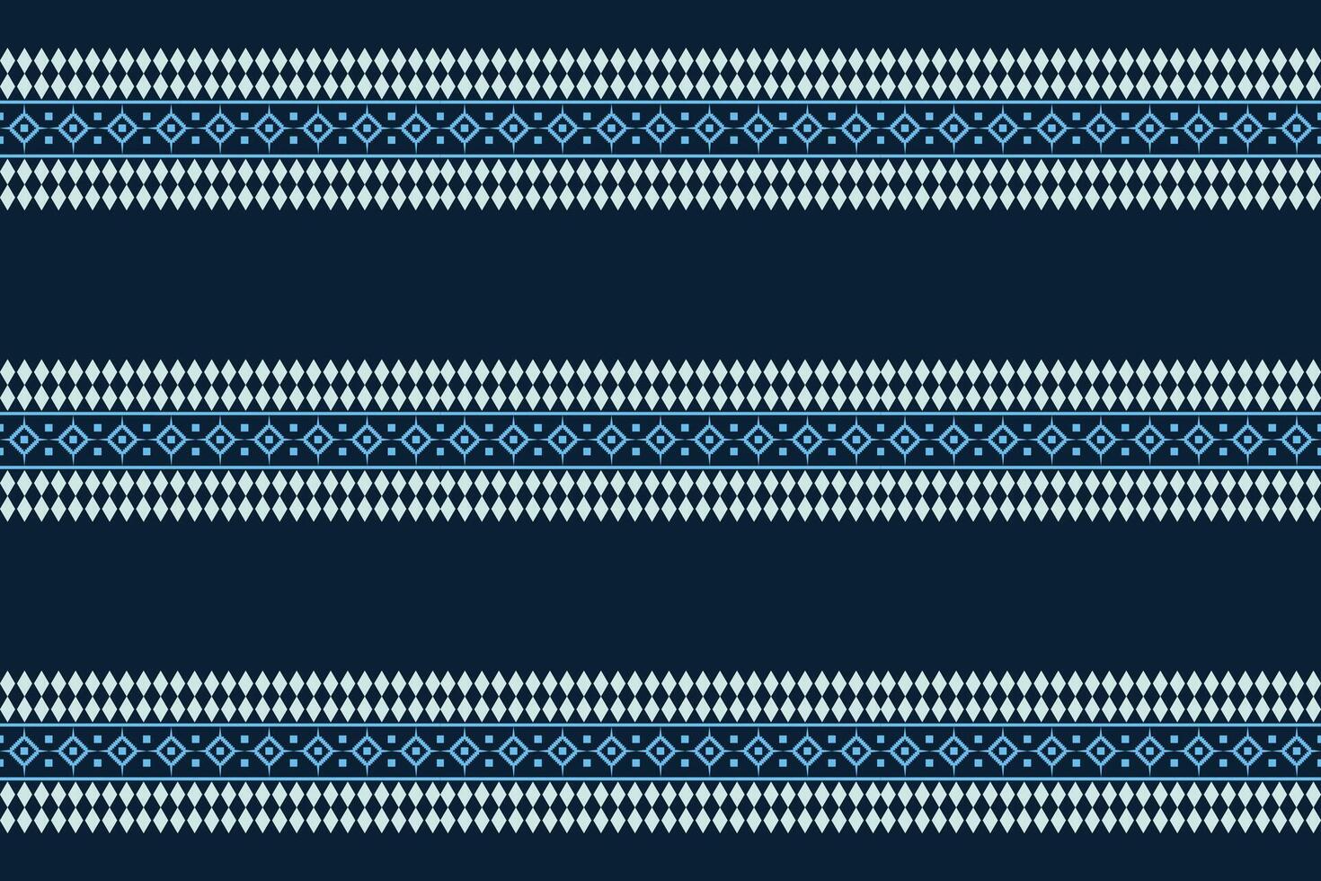 Traditional Ethnic ikat motif fabric pattern geometric style.African Ikat embroidery Ethnic oriental pattern blue background wallpaper. Abstract,,illustration.Texture,frame,decoration. vector