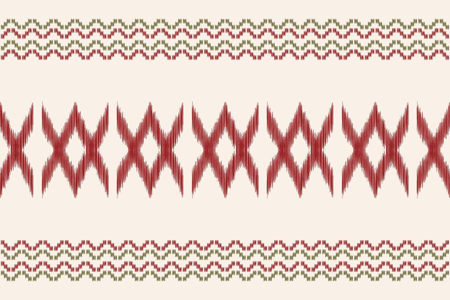 Traditional Ethnic ikat motif fabric pattern background geometric .African Ikat embroidery Ethnic pattern brown cream background wallpaper. Abstract,,illustration.Texture,frame,decoration. vector