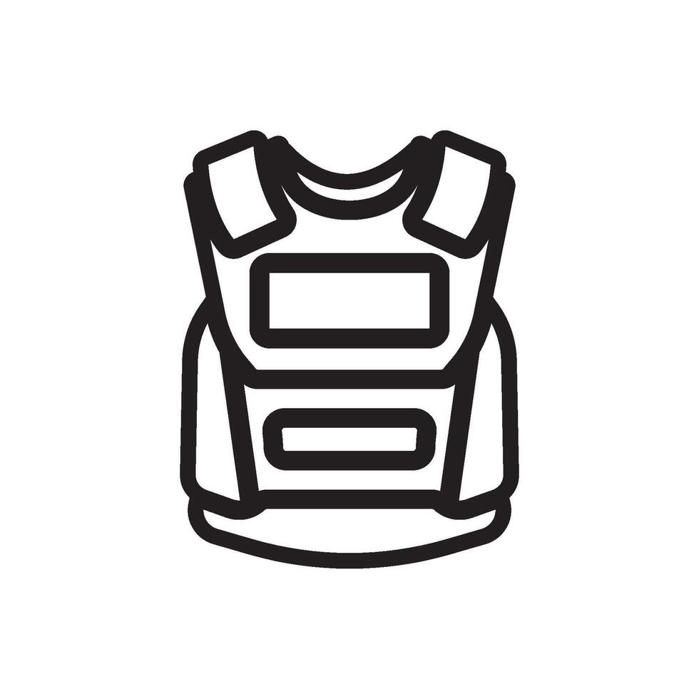 Bulletproof Police icon flat design vector