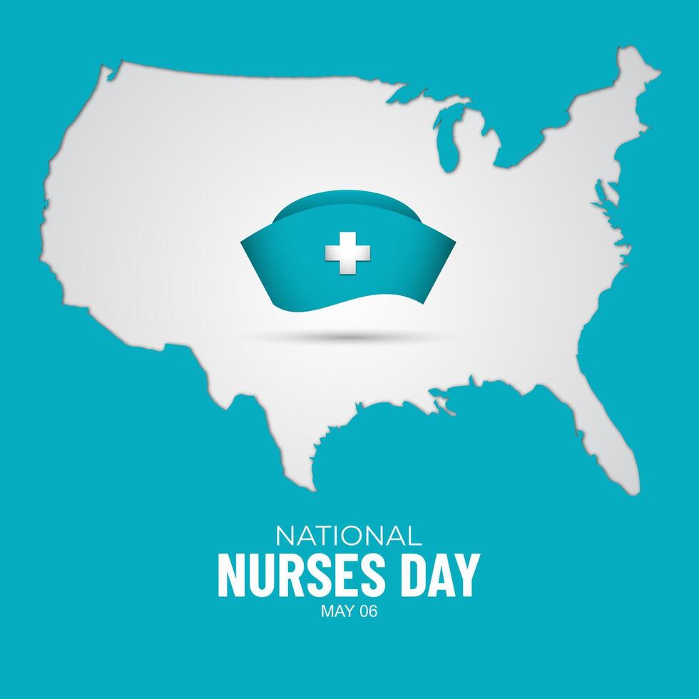 National Nurses Day May 06 Background illustration vector