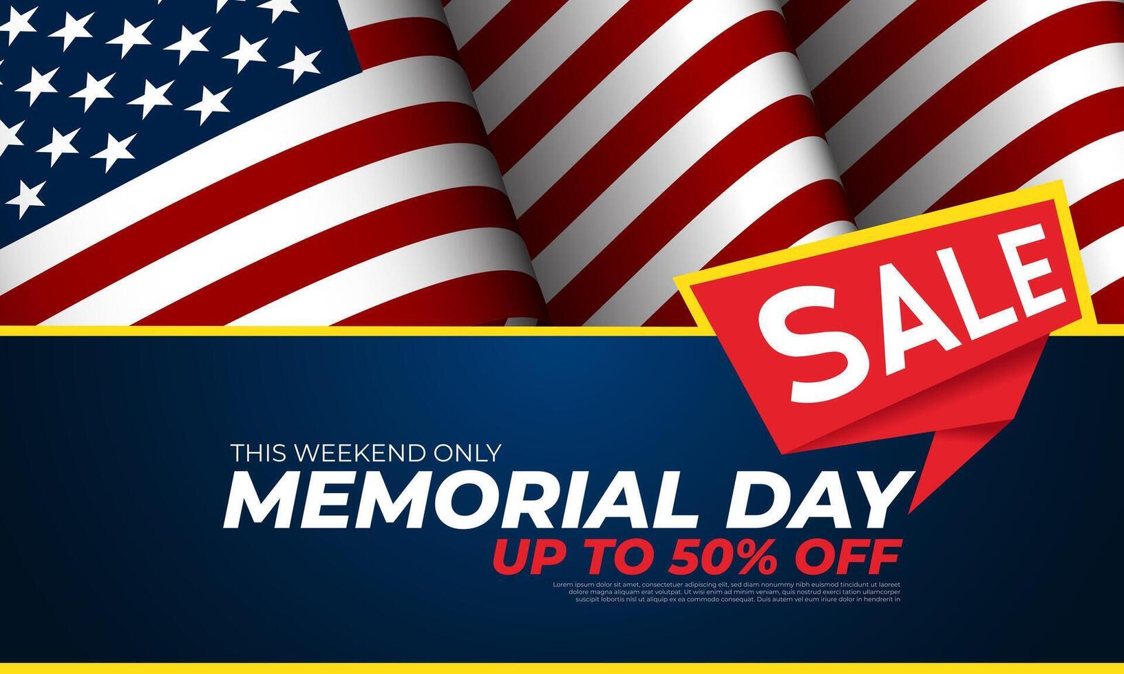 Memorial Day Sales Background illustration vector