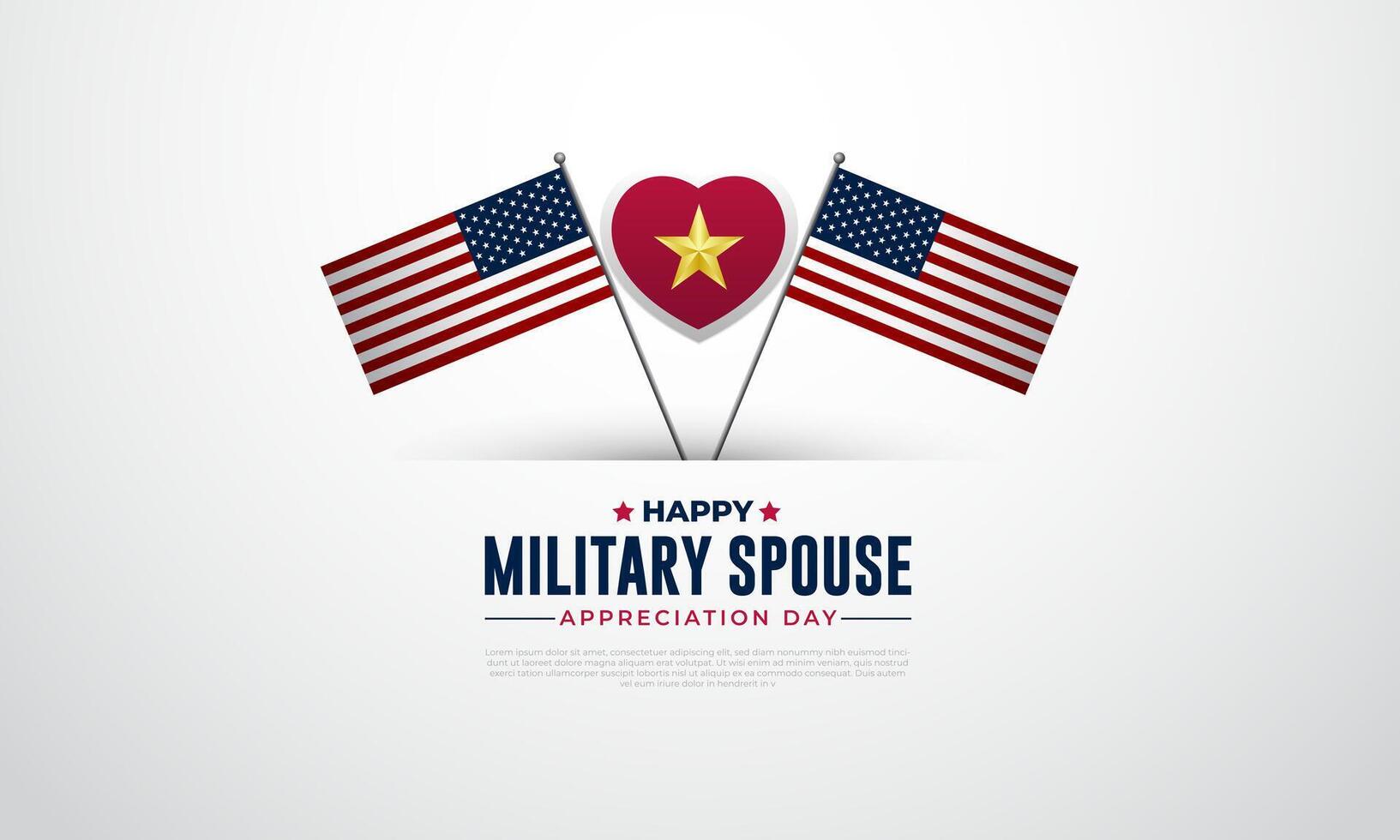 Military Spouse Appreciation Day Background Illustration vector