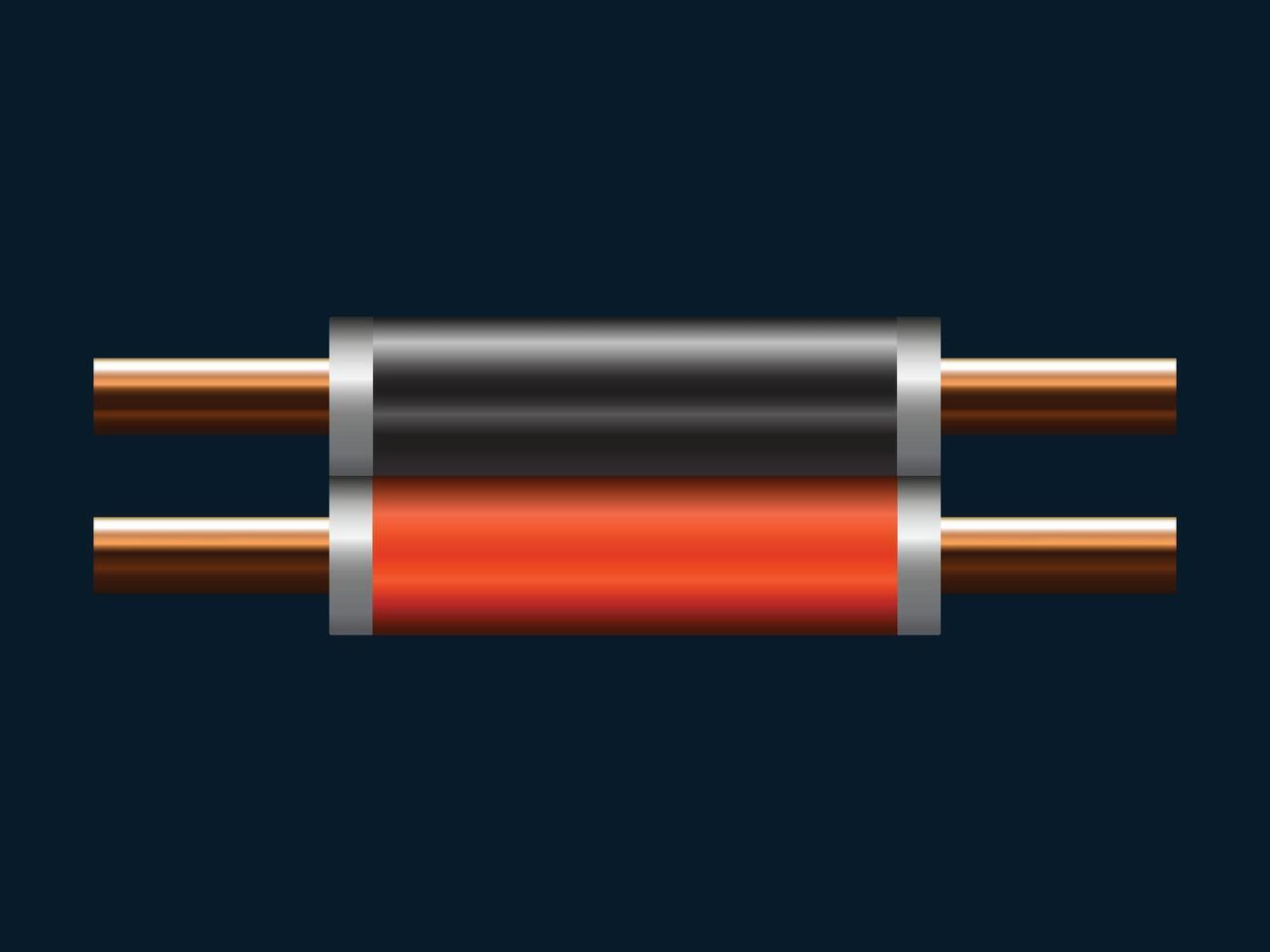 Electrical wire on white background. Copper wire is the electric conductor of urban society. vector