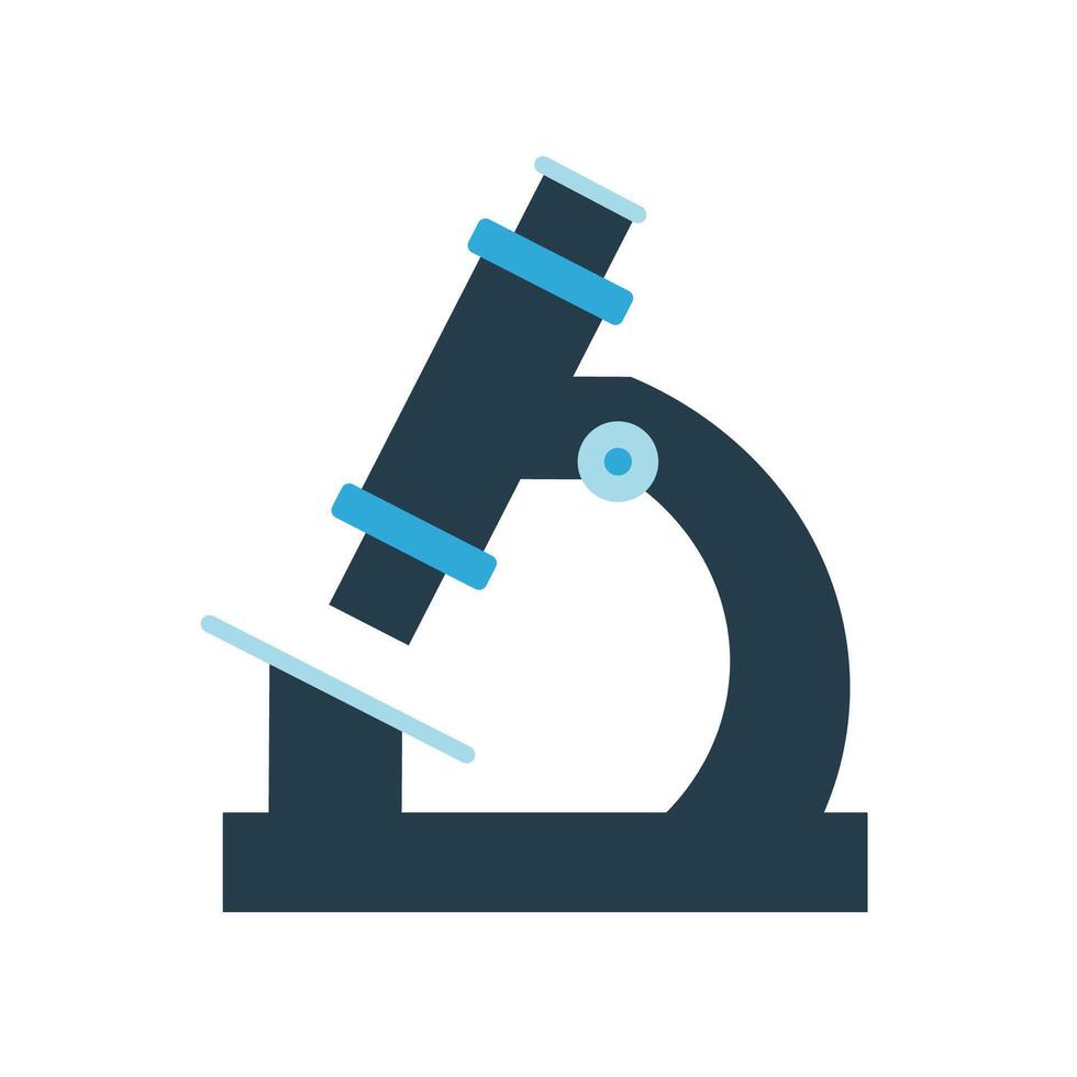 laboratorio microscopio ilustración. sencillo diseño de laboratorio pruebas equipo. aislado en blanco antecedentes vector
