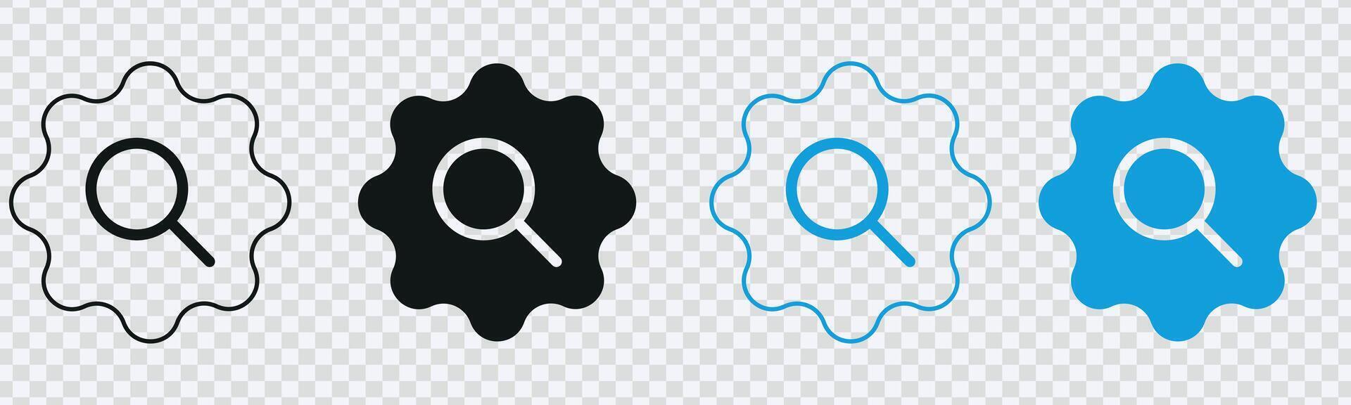 Discover with our Search Icon Button A magnifying glass loupe symbol for efficient searches vector