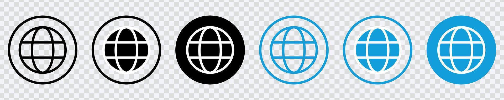 conectar globalmente con nuestra mundo web icono un pulcro representación de www y tierra globo para impactante contacto íconos vector