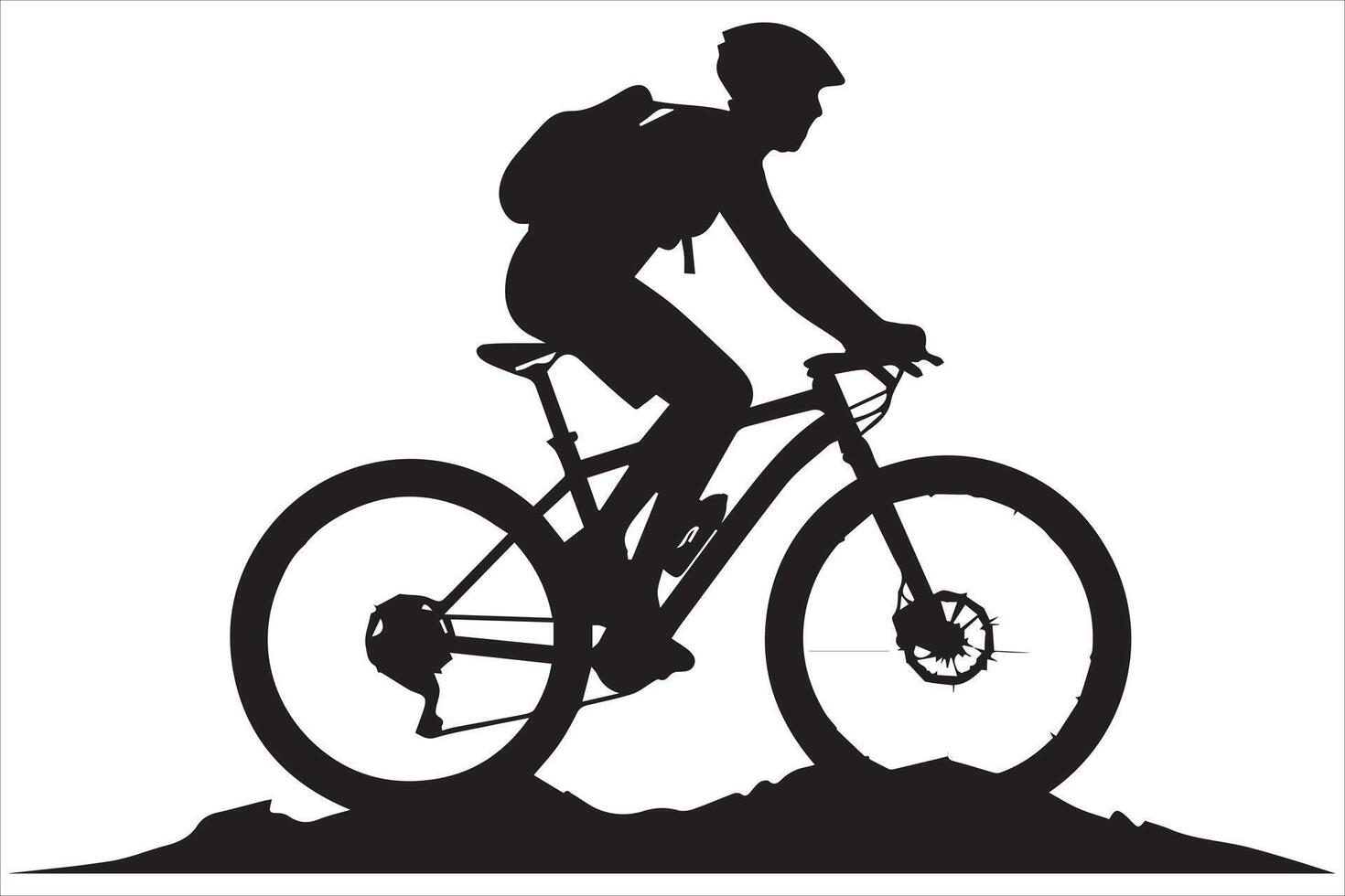Bicycle riding Silhouette vector