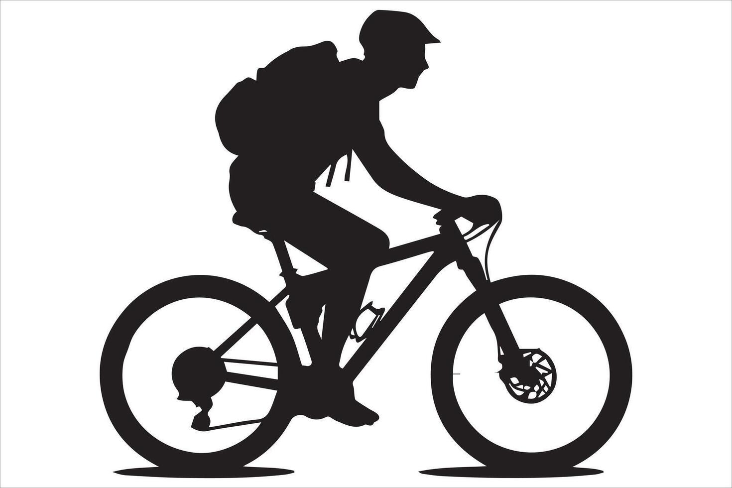 Bicycle riding Silhouette vector