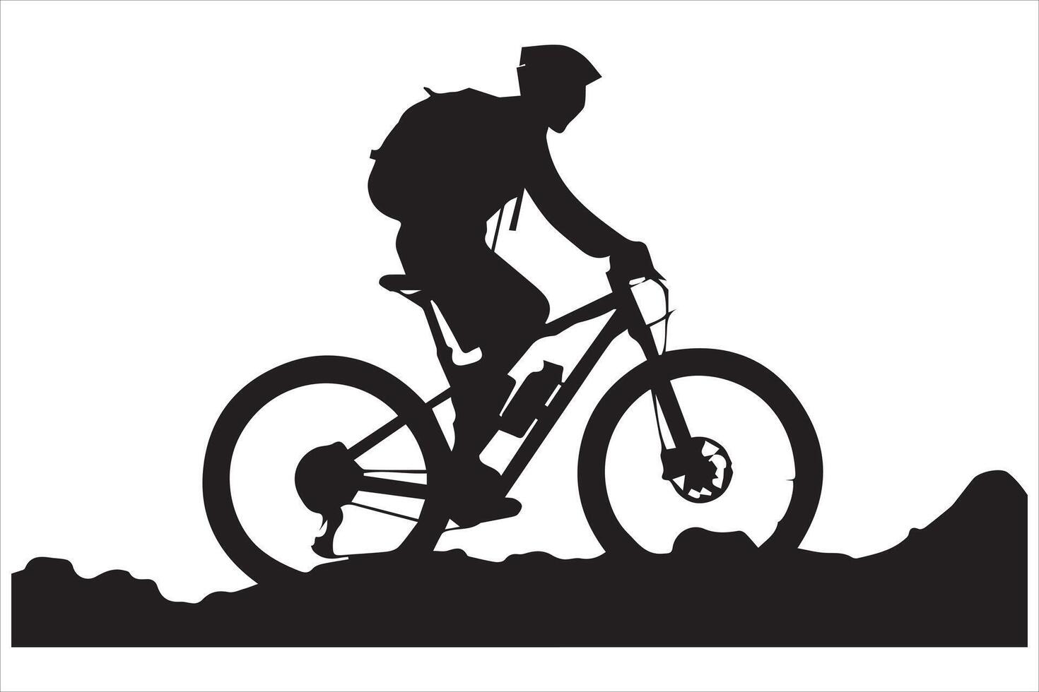 Bicycle riding Silhouette vector