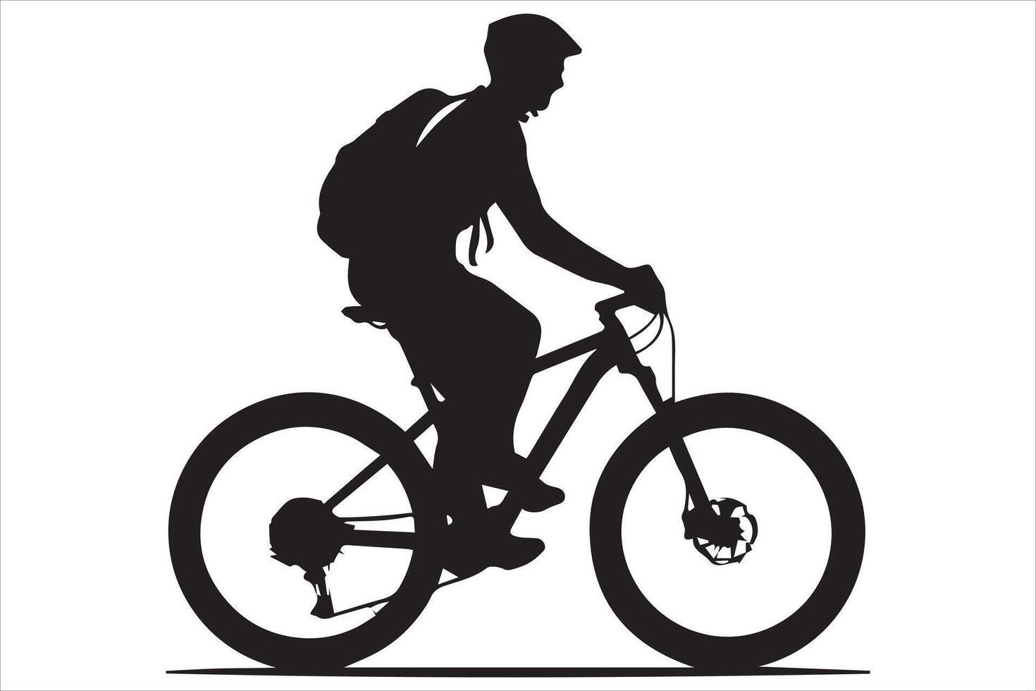 Bicycle riding black Silhouette design vector