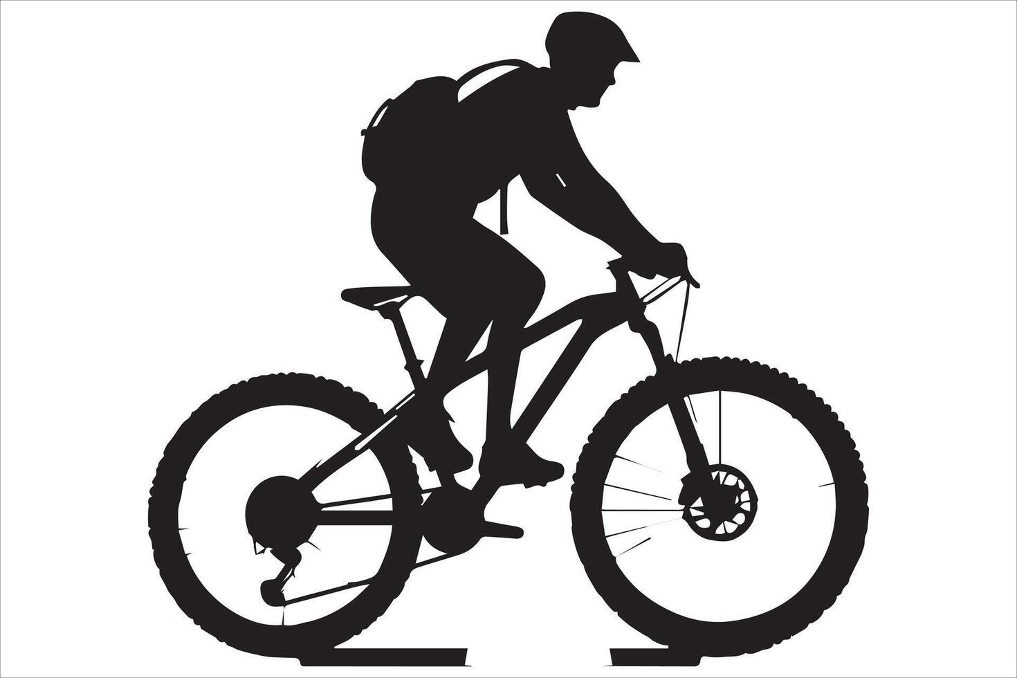 Bicycle riding Silhouette vector